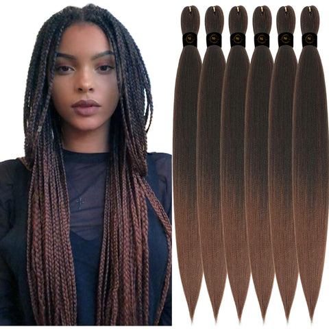 Rajout Cheveux Tressés Pré-étirés vendus par lot de 3, longueur 30".